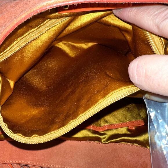 Celine RARE Dimitri Large Suede Satchel in Burnt Ochre - Picture 13 of 16